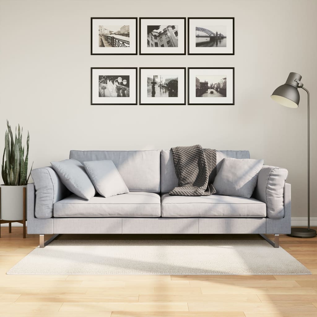 vidaXL Tapis IZA Poils courts Style scandinave Crème 80x150 cm