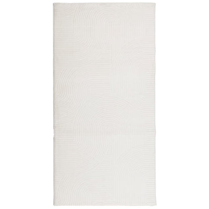 vidaXL Teppich IZA Kurzflor Skandinavischer Look Creme 100x200 cm