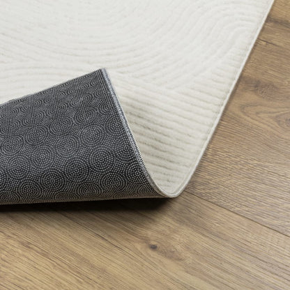 vidaXL Teppich IZA Kurzflor Skandinavischer Look Creme 100x200 cm