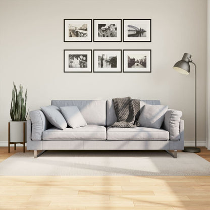 vidaXL Teppich IZA Kurzflor Skandinavischer Look Creme 100x200 cm