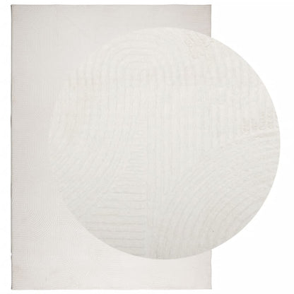 vidaXL Teppich IZA Kurzflor Skandinavischer Look Creme 140x200 cm