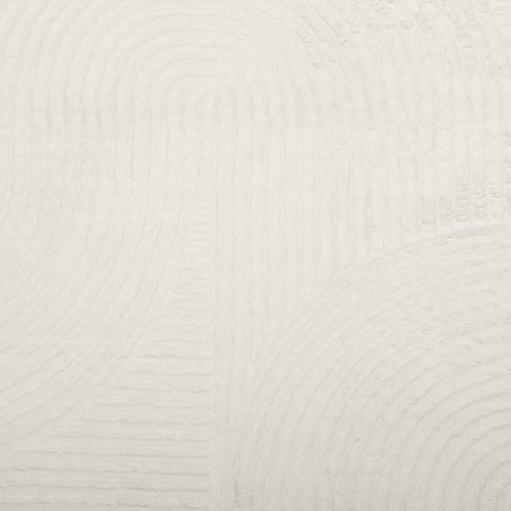 vidaXL Teppich IZA Kurzflor Skandinavischer Look Creme 140x200 cm
