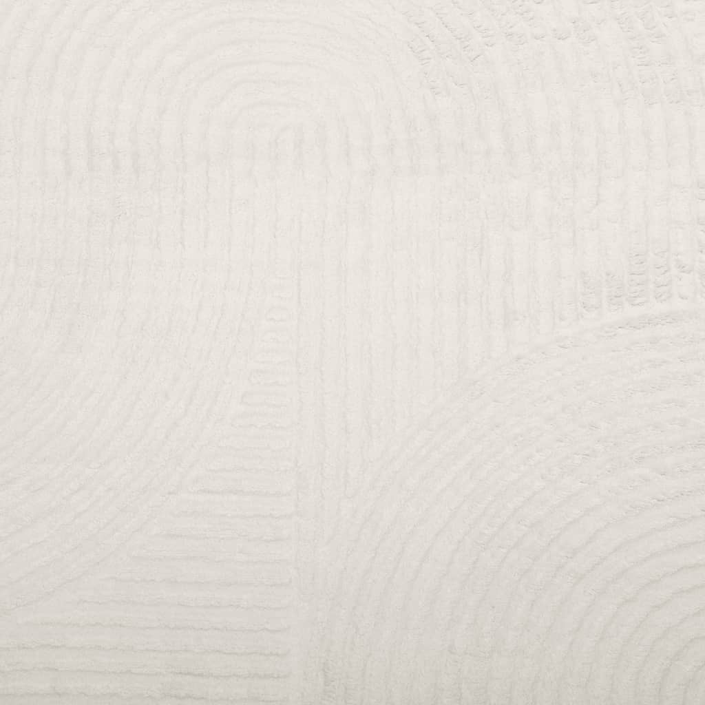 vidaXL Teppich IZA Kurzflor Skandinavischer Look Creme 160x230 cm