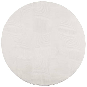 vidaXL Tapis IZA Poils courts Style scandinave Crème Ø 80 cm