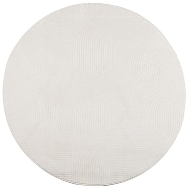 vidaXL Tapis IZA Poils courts Style scandinave Crème Ø 120 cm