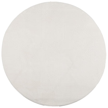 vidaXL Tapis IZA Poil court Style scandinave Crème Ø 200 cm