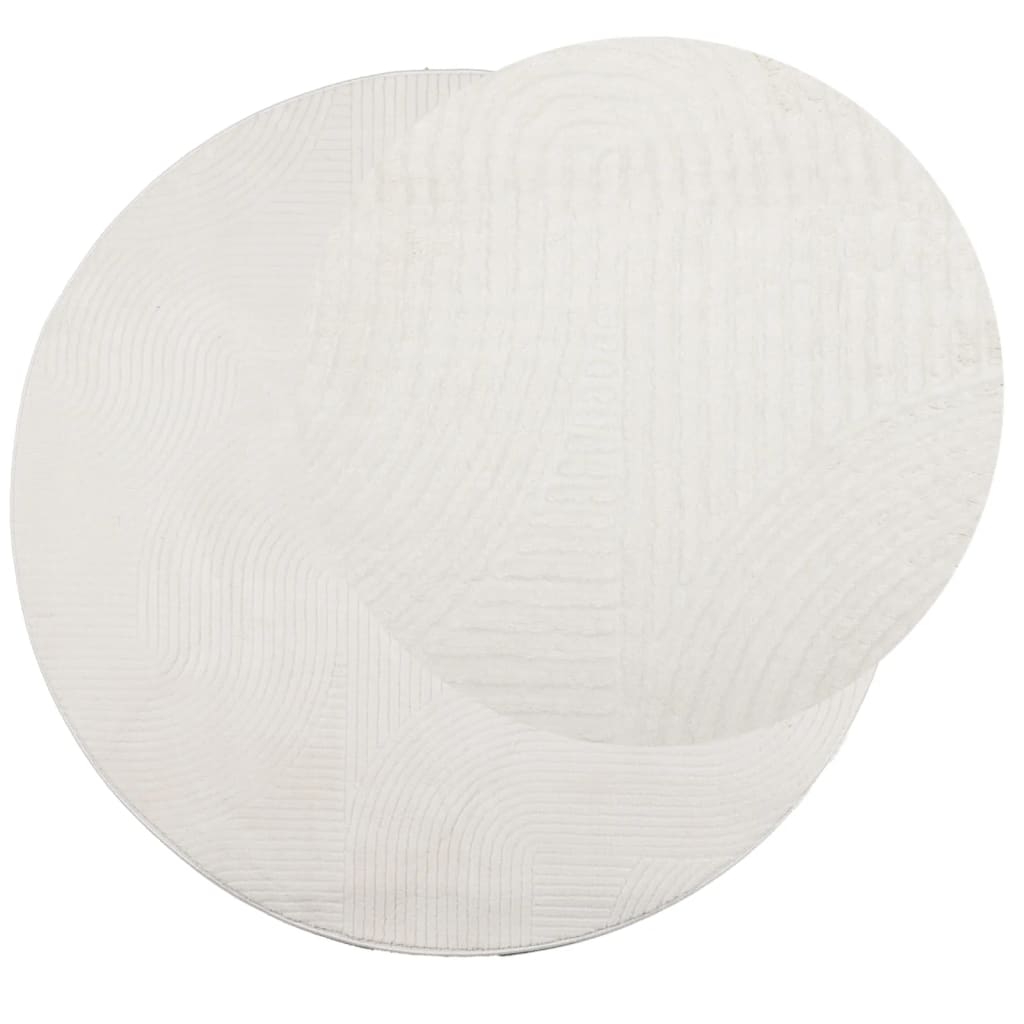 vidaXL Tapis IZA Poil court Style scandinave Crème Ø 200 cm