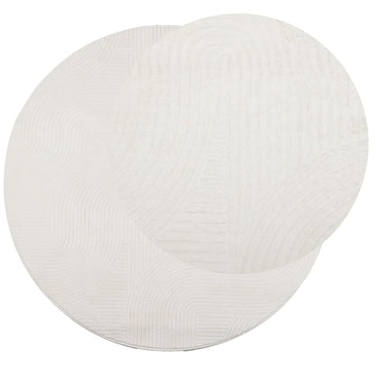 vidaXL Tapis IZA Poil court Style scandinave Crème Ø 200 cm