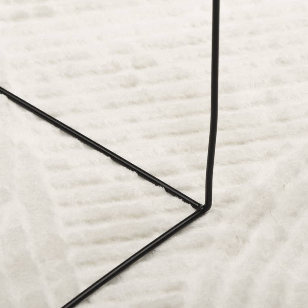 vidaXL Tapis IZA Poil court Style scandinave Crème Ø 200 cm