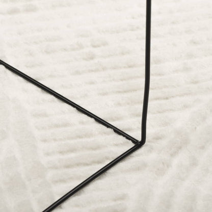 vidaXL Tapis IZA Poil court Style scandinave Crème Ø 200 cm