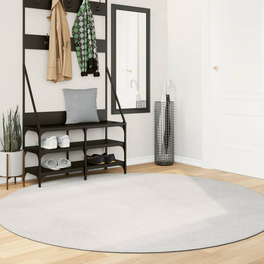 vidaXL Tapis IZA Poil court Style scandinave Crème Ø 200 cm
