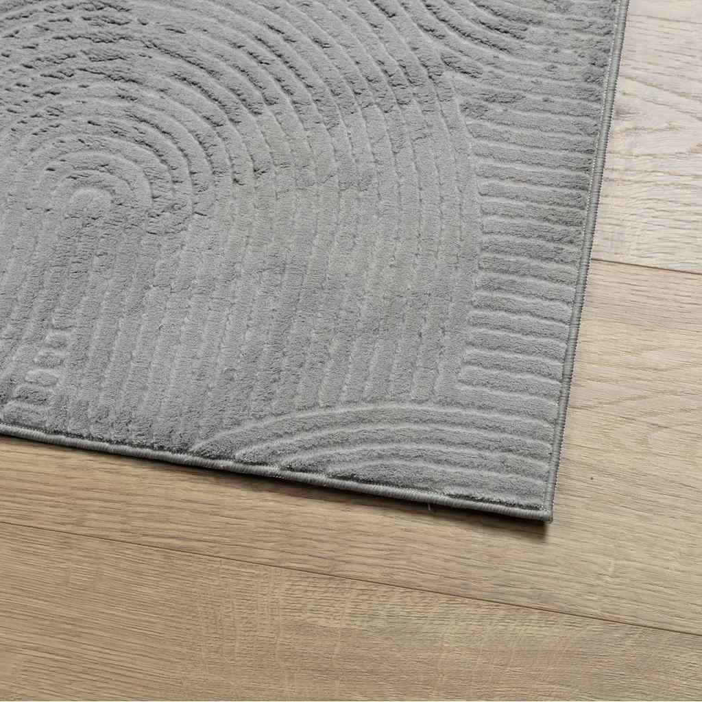 vidaXL Teppich IZA Kurzflor Skandinavischer Look Grau 80x150 cm