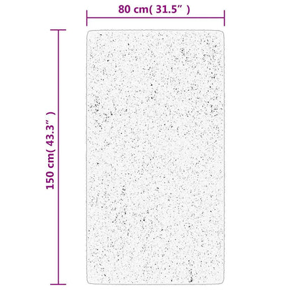 vidaXL Teppich IZA Kurzflor Skandinavischer Look Grau 80x150 cm
