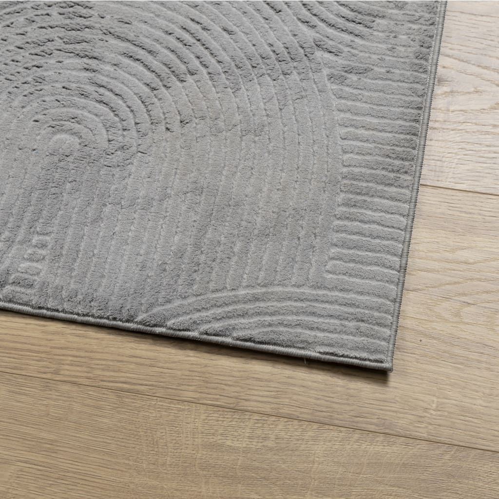 vidaXL Teppich IZA Kurzflor Skandinavischer Look Grau 100x200 cm