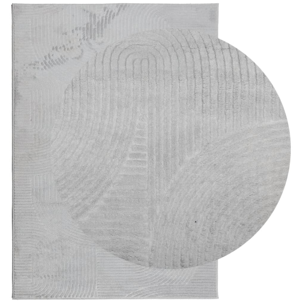 vidaXL Tapis IZA Poils courts Style scandinave Gris 140x200 cm