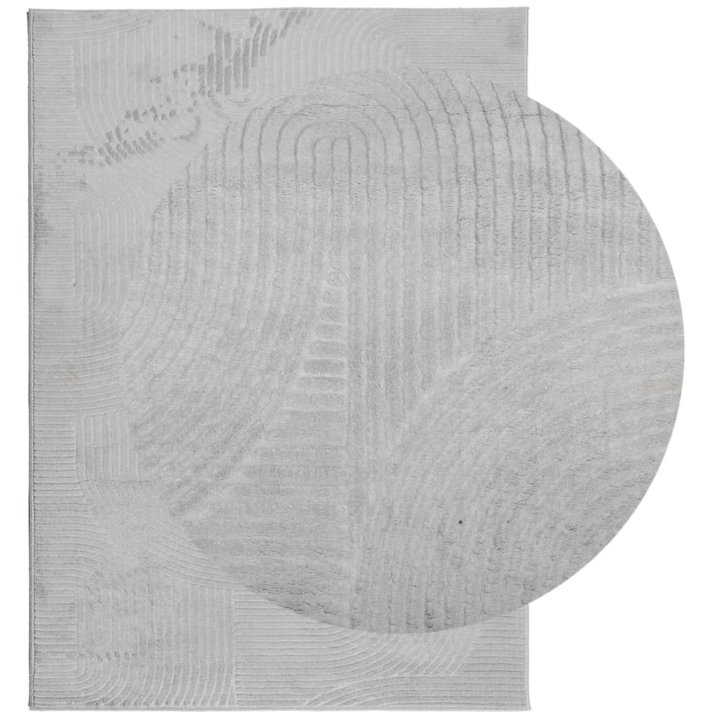vidaXL Tapis IZA Poils courts Style scandinave Gris 240x340 cm