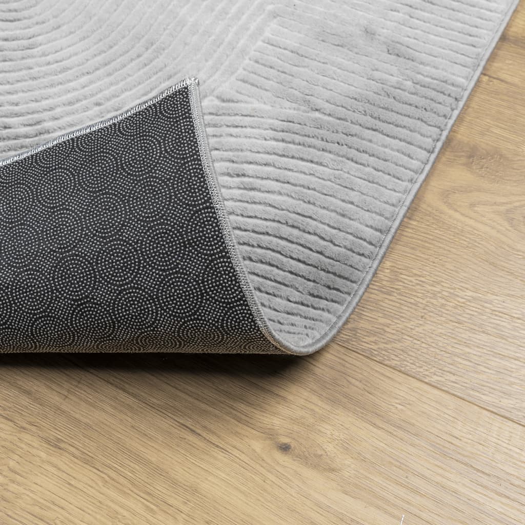 vidaXL Tapis IZA Poils courts Style scandinave Gris 240x340 cm