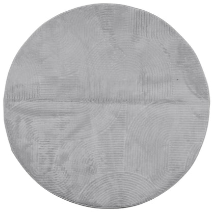 vidaXL Tapis IZA Poils courts Style scandinave Gris Ø 80 cm