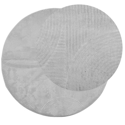 vidaXL Tapis IZA Poils courts Style scandinave Gris Ø 80 cm