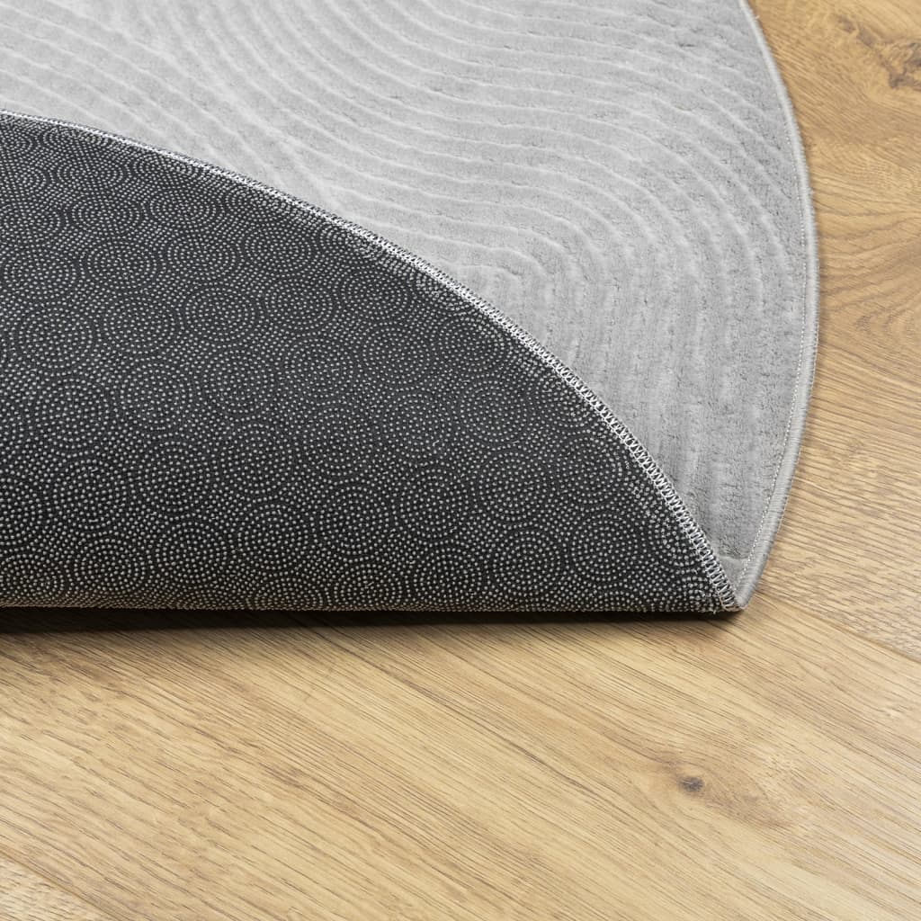 vidaXL Tapis IZA Poils courts Style scandinave Gris Ø 80 cm