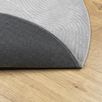 vidaXL Tapis IZA Poils courts Style scandinave Gris Ø 80 cm