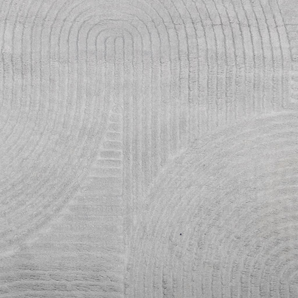 vidaXL Tapis IZA Poils courts Style scandinave Gris Ø 80 cm