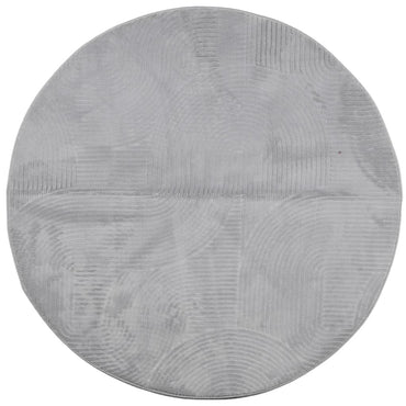 vidaXL Tapis IZA Poils courts Style scandinave Gris Ø 100 cm