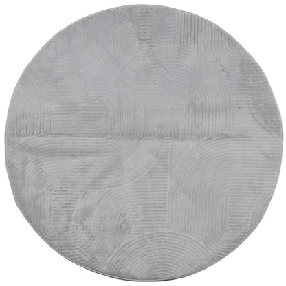 vidaXL Tapis IZA Poils courts Style scandinave Gris Ø 100 cm