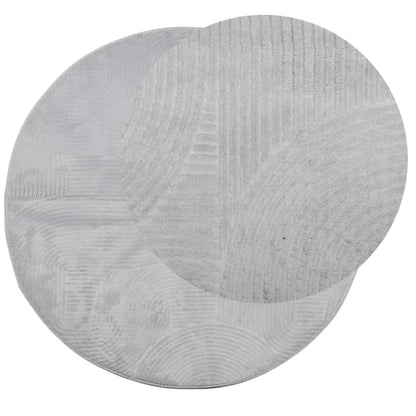 vidaXL Tapis IZA Poils courts Style scandinave Gris Ø 100 cm