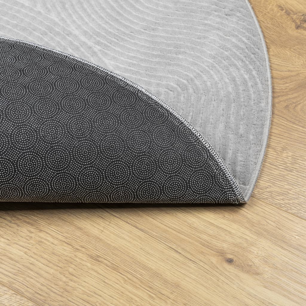 vidaXL Tapis IZA Poils courts Style scandinave Gris Ø 100 cm