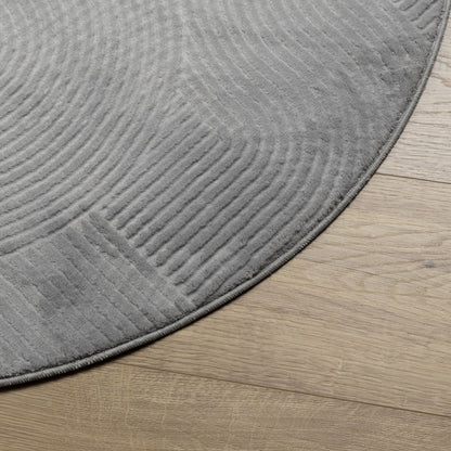 vidaXL Tapis IZA Poils courts Style scandinave Gris Ø 160 cm