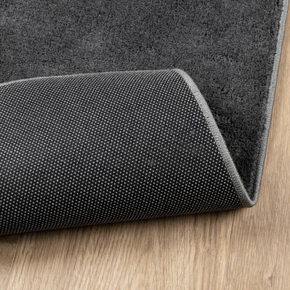 vidaXL Teppich OVIEDO Kurzflor Anthrazit 80x250 cm