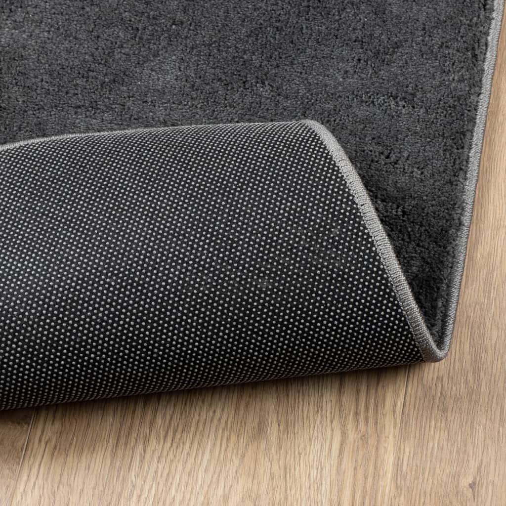 vidaXL Tapis OVIEDO Poil court Anthracite 240x240 cm