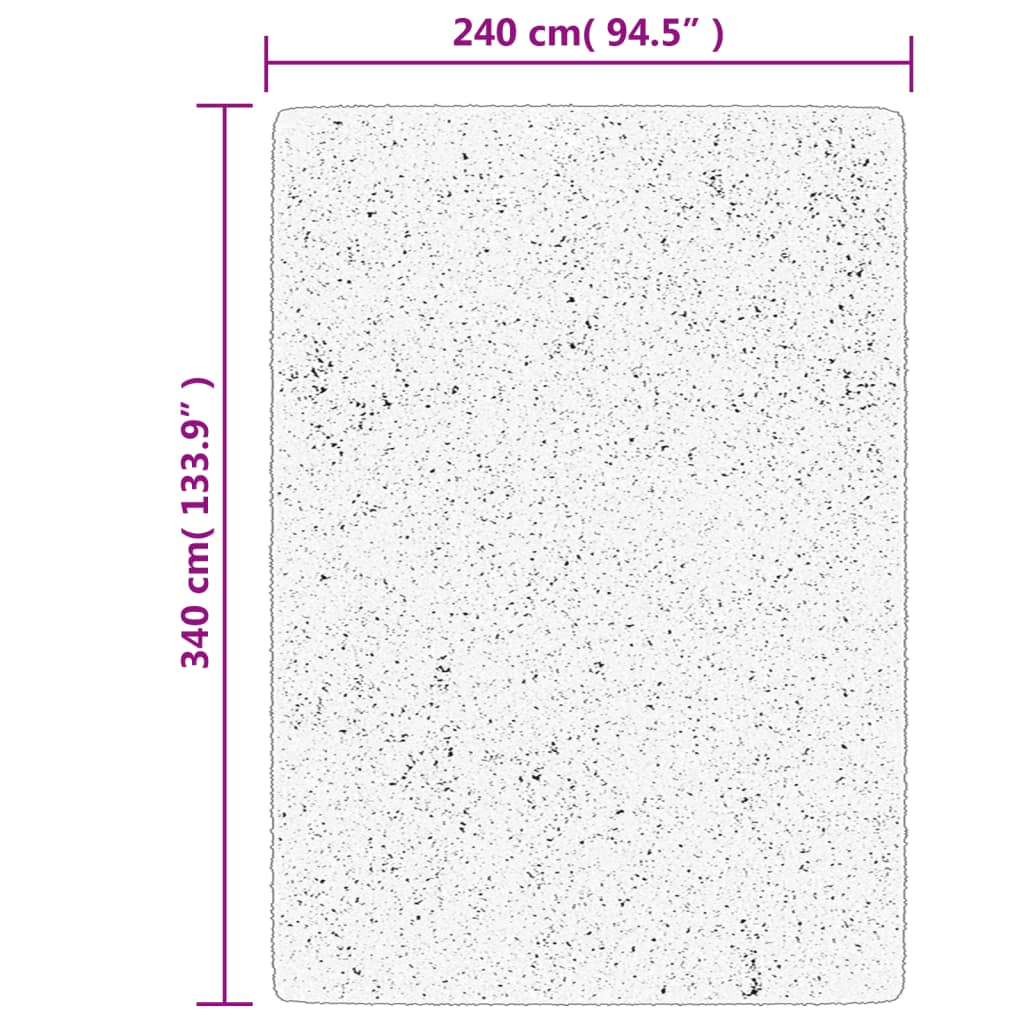 vidaXL Tapis OVIEDO Poil court Anthracite 240x340 cm