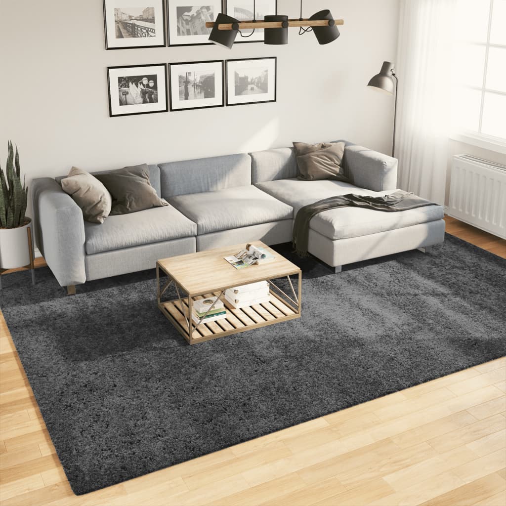vidaXL Tapis OVIEDO Poil court Anthracite 240x340 cm
