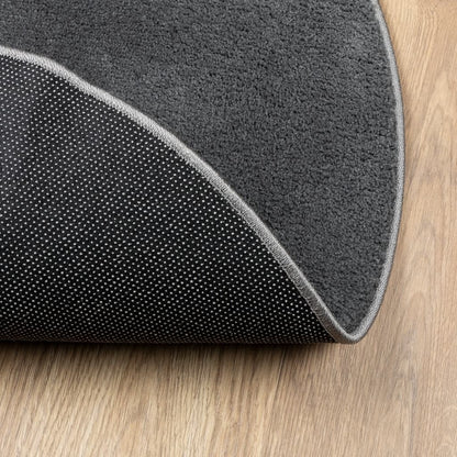 vidaXL Tapis OVIEDO Poils courts Anthracite Ø 120 cm
