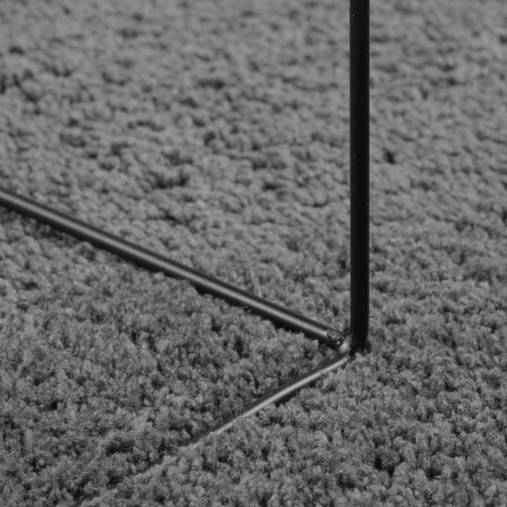 vidaXL Tapis OVIEDO Poils courts Anthracite Ø 120 cm