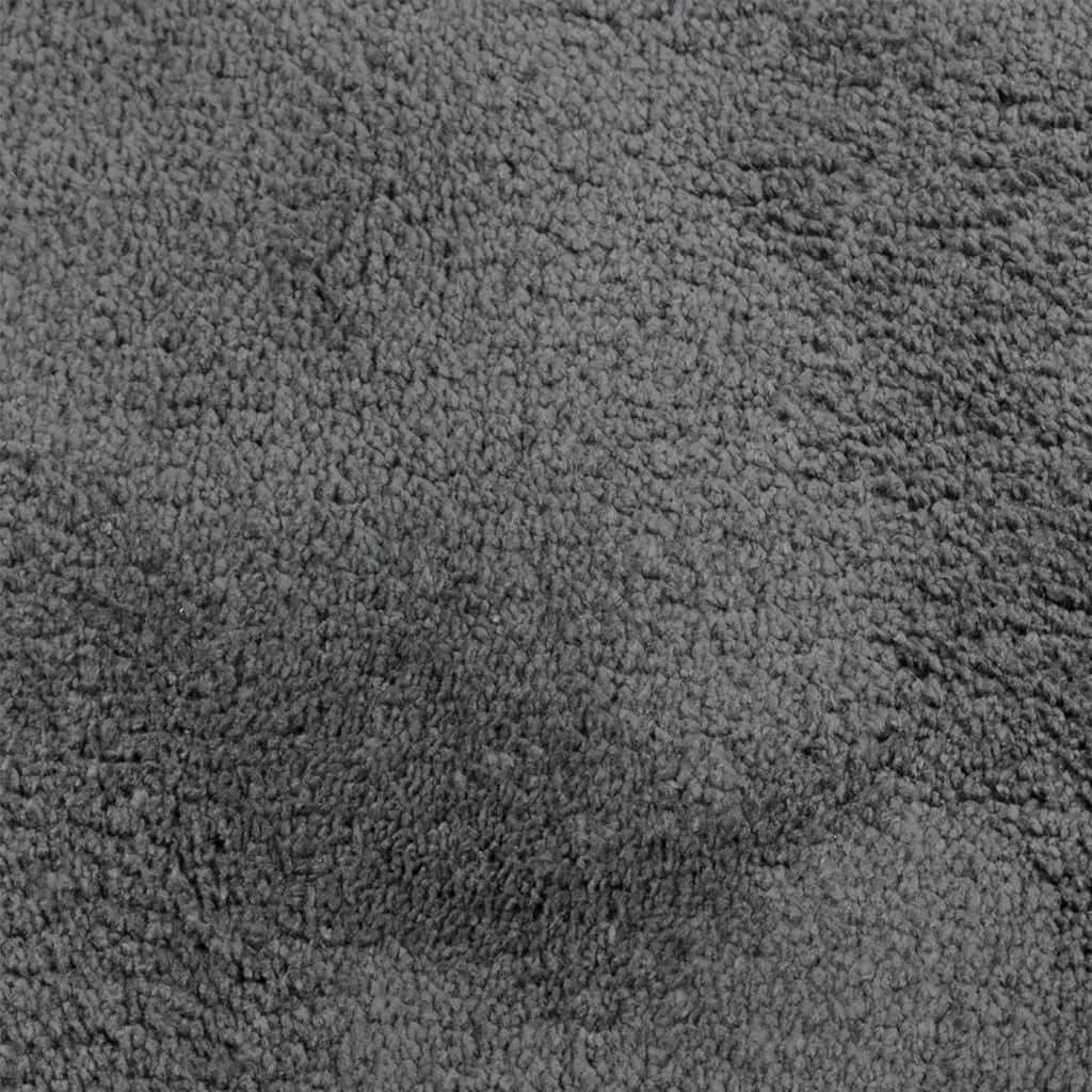 vidaXL Tapis OVIEDO Poils courts Anthracite Ø 120 cm
