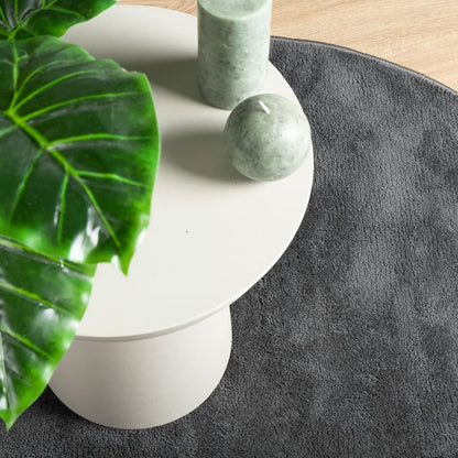 vidaXL Tapis OVIEDO poils ras anthracite Ø 160 cm