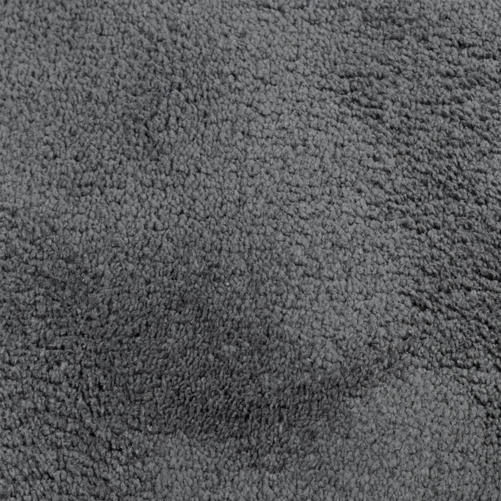 vidaXL Tapis OVIEDO poils ras anthracite Ø 160 cm