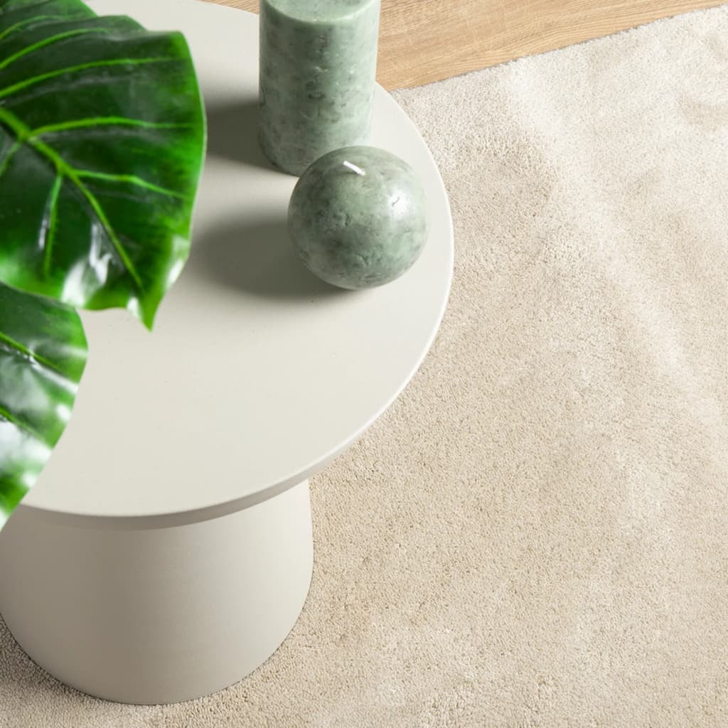 vidaXL Tapis OVIEDO Poil court Beige 120x120 cm