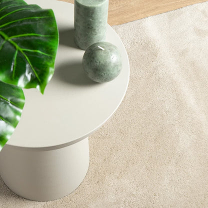 vidaXL Tapis OVIEDO Poil court Beige 120x120 cm