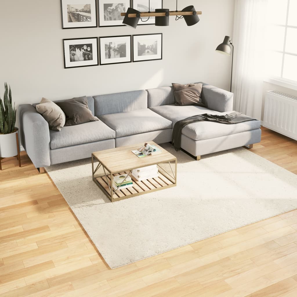 vidaXL Tapis OVIEDO Poil court Beige 240x240 cm
