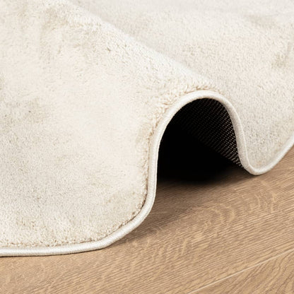 vidaXL Teppich OVIEDO Kurzflor Beige Ø 160 cm