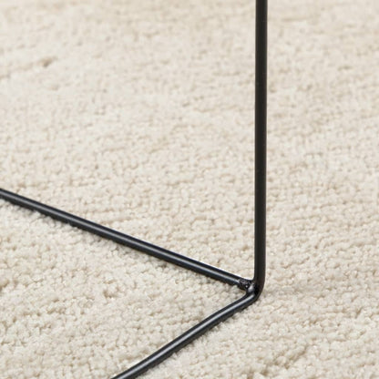 vidaXL Tapis OVIEDO Poils courts Beige Ø 200 cm