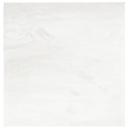 vidaXL Tapis OVIEDO Poil court Crème 120x120 cm