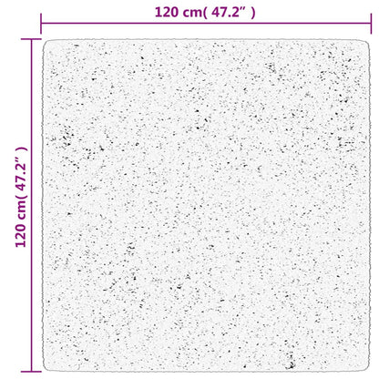 vidaXL Tapis OVIEDO Poil court Crème 120x120 cm