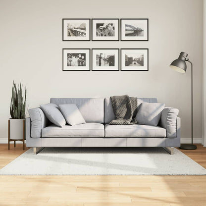 vidaXL Tapis OVIEDO Poil court Crème 120x120 cm