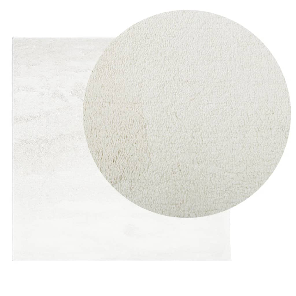 vidaXL Tapis OVIEDO Poils courts Crème 240x240 cm