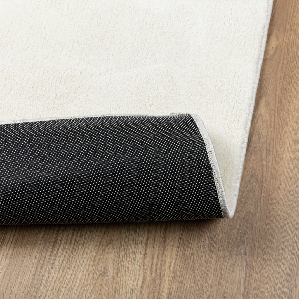 vidaXL Tapis OVIEDO Poils courts Crème 240x240 cm